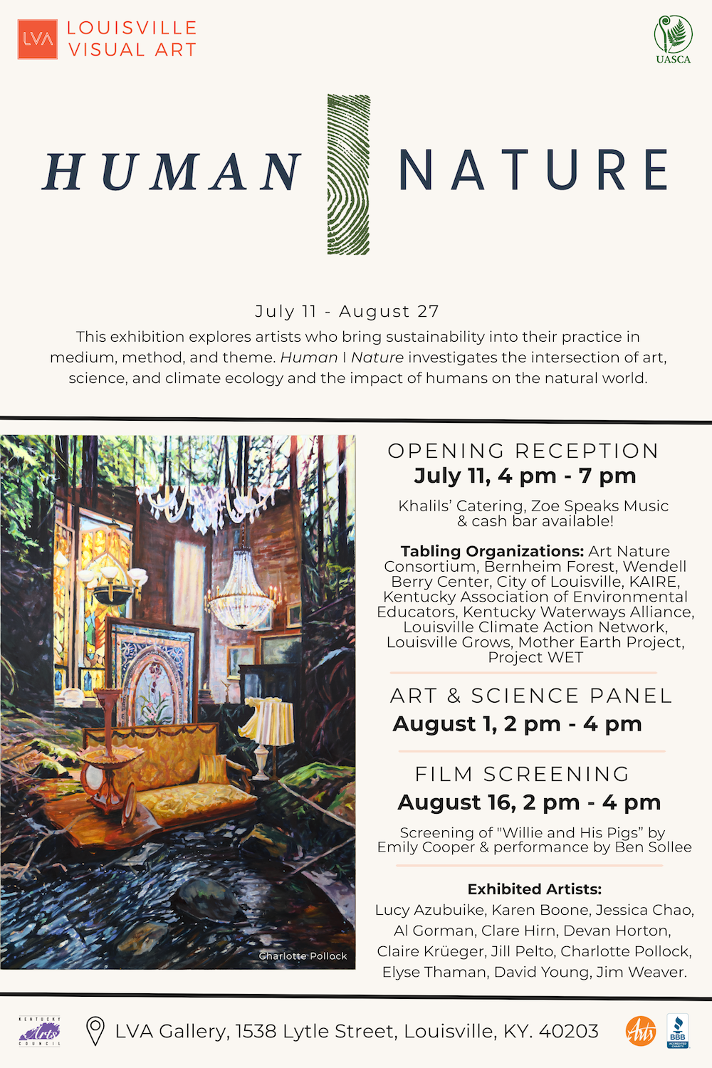 Human | Nature show flyer.
